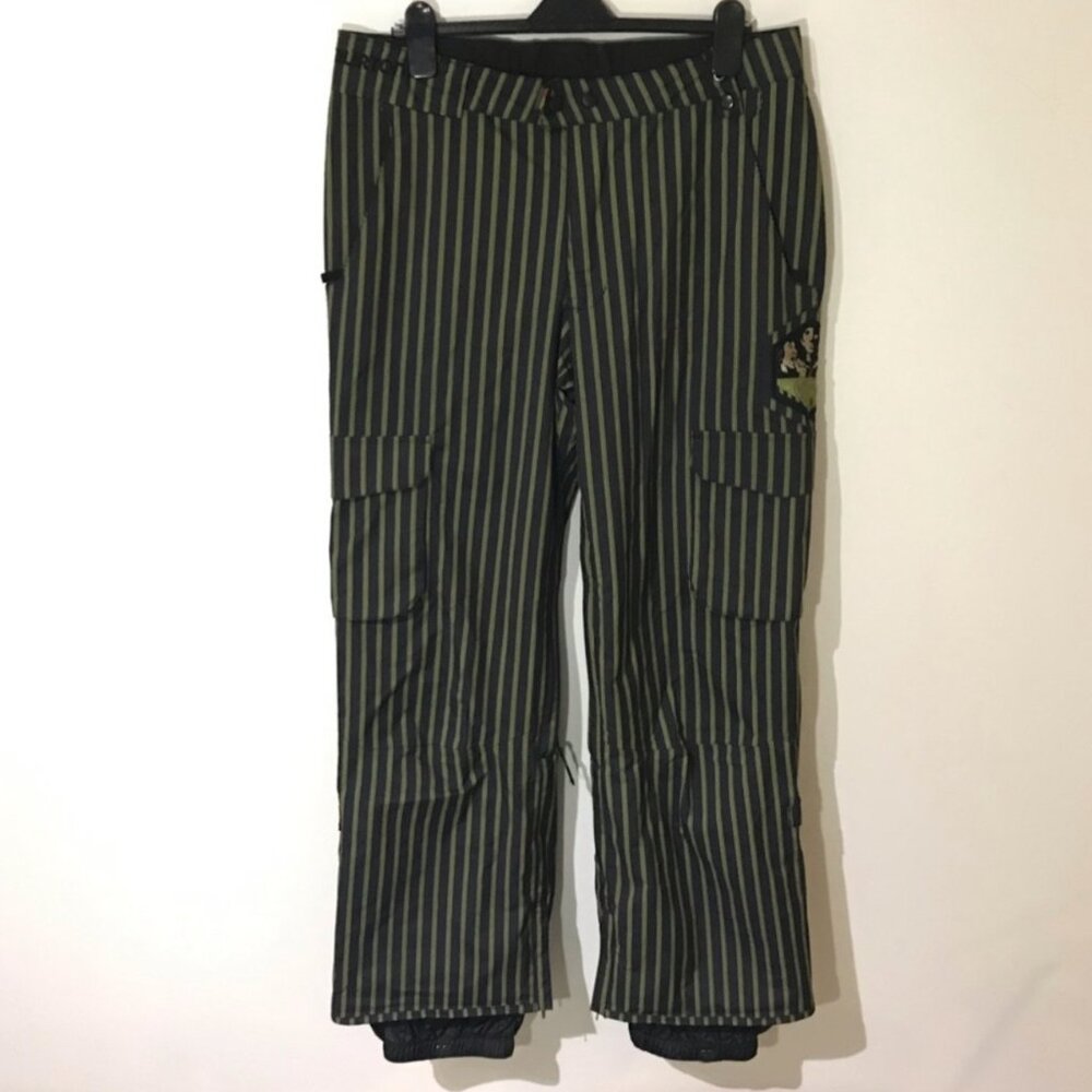 Burton Black with Green Stripes "The [Shaun] White Collection" Snowboard Pants